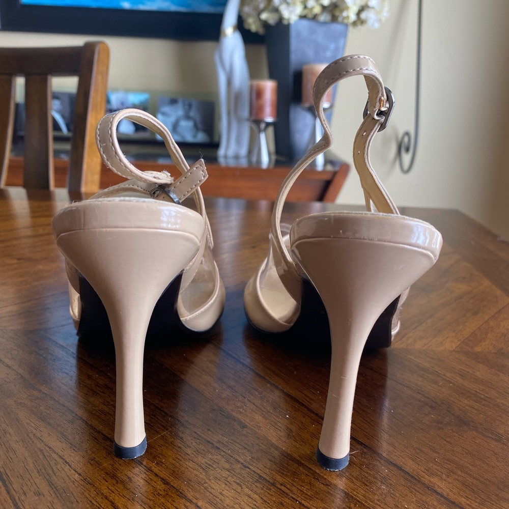 Colin Stuart peep toe heel w/ clear see through panels - Picture 3 of 8